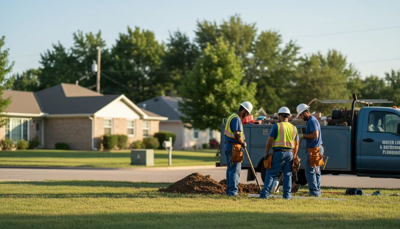Residential water line and bathroom plumbing service in Walling, TN